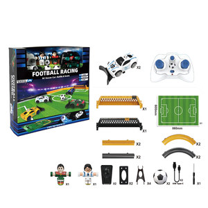 Jeu de société interactif de voitures de football télécommandées 2.4G pour 2 joueurs, voiture de course de football télécommandée 1/64 avec tapis de jeu de 86*60cm - Product Image 2