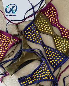 2026 New Luxury Custom Metal Studded Bikini Women Two Piece Swimsuit Beachwear Manufacturer Bathing Suits