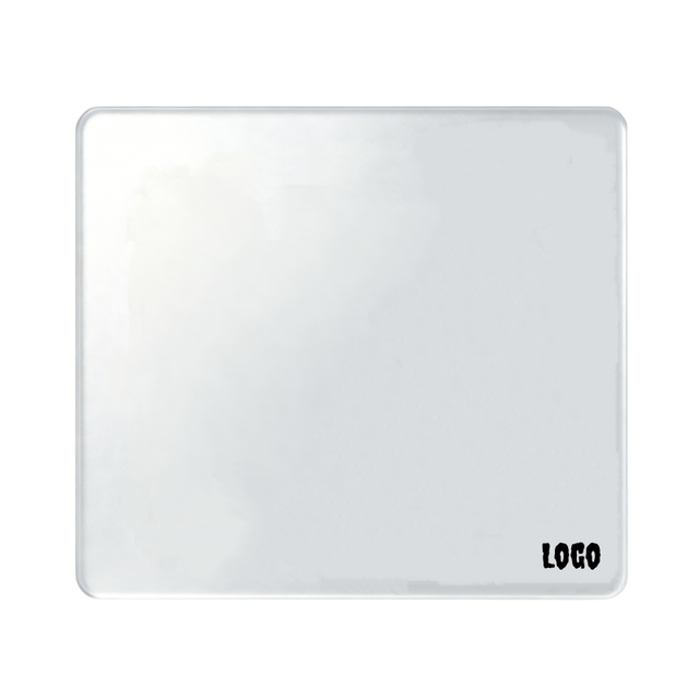 ODM Professional Esport Anime Gaming Stock Cartoon White Topographic Hard Glass Mouse Pad Custom Printing Scratch-Proof