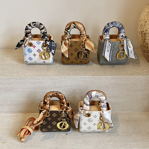 Bolsos de Mano de Piel Sintética para Niñas, con Cierre de Botón, Diseño de Lazo, Bolsas de Regalo de Cumpleaños, Bolsos Bonitos para Bebés, Venta al Por Mayor - Product Image 1