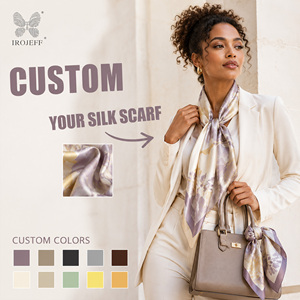 <span class=keywords><strong>Foulard</strong></span> Quadrato in <span class=keywords><strong>Seta</strong></span> Satinata di Lusso Personalizzato 90*90cm, Motivo Floreale Viola per Collo, Capelli e Borsa, con Confezione Regalo - Product Image 1