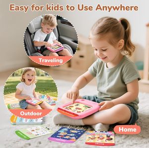 Tablet Educativo per Bambini con Batteria, Carte Flash Interattive in Plastica, Giocattolo Montessori per Alfabeto, Fonetica, Parole, Matematica, Canzoni, Regalo Educativo - Product Image 4