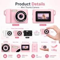 Mini caméra numérique de poche pour enfants, caméra portable pour enfants pour les voyages, les vacances, les photos et les vidéos en plein air