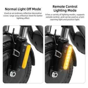 Kit de feux de signalisation rechargeables ULIP, 2 ensembles + 1 feu arrière avec télécommande, rotation multi-angles pour scooters, vélos, vélos électriques - Product Image 4