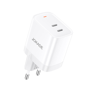Jokade 2 Port <b>Type</b> <b>C</b> Fast Charging Charger White <b>Plug</b> In Wall <b>Adapter</b> For Phone Tablet - Product Image 1
