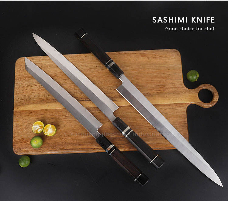 日本のキッチンサーモン刺身寿司ナイフシェフナイフダマスカス鋼
