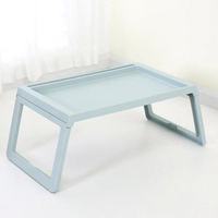Nouveau produit 2025, table portable pour ordinateur portable en plastique blanc, pliable, plateau de lit pour le petit-déjeuner, la télévision