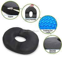 Coussin de refroidissement orthopédique personnalisé en mousse à mémoire de forme pour le soulagement du coccyx coussin en gel pour le bureau coussin de siège en forme de beignet de voiture