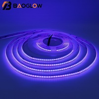 Bande lumineuse LED flexible large RGB 576 LED, 5 m, DC12V 24V, bande lumineuse RGB à changement de couleur, dimmable, bandes lumineuses intelligentes COB, restaurants