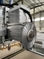 Máquina de tallado de fabricación de muebles de madera enrutador CNC ATC de 4 ejes con sierra balde