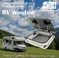 Fenêtre de toit JDA RV Skylight avec LED 12V anti-UV, trappe de ventilation pour camping-car, caravane, trappe de toit d'évacuation d'urgence