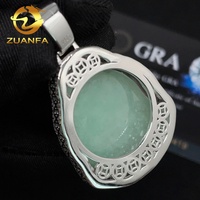 Testeur de diamant certifié GRA Bijoux Hip Hop Argent Sterling 925 Glacé VVS Moissanite Jade Bouddha Pendentif