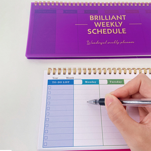 Agenda Settimanale 2026 con Copertina in PP, Formato 305*118mm, Quaderno a Spirale per Motivazione <span class=keywords><strong>Personale</strong></span> - Product Image 4