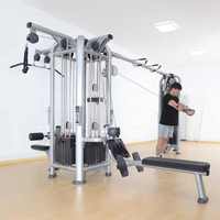 Équipement de fitness multifonctionnel en acier commercial avec machine à cinq stations réglable