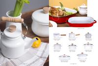 Panci Masak Minimalis Ramah Lingkungan dari Baja Karbon Berlapis Enamel untuk Berkemah, Memasak di Rumah, dan Sup