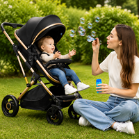 Système de poussette pliable 6 en 1 pour bébé avec sac à langer et siège auto pour bébé de 0 à 3 ans