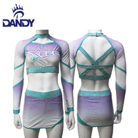 Uniformes de cheerleading personnalisés de haute qualité avec strass à prix abordable pour jeunes filles