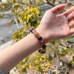 Venta caliente Natural Super 7 amatista pulsera cristal joyería regalo colorido cristal pulsera con cuentas - Product Image 5