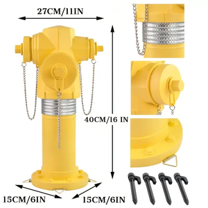 Figura decorativa <span class=keywords><strong>de</strong></span> hidrante <span class=keywords><strong>de</strong></span> <span class=keywords><strong>fuego</strong></span> hecha a mano <span class=keywords><strong>de</strong></span> poliresina amarilla personalizada, adorno <span class=keywords><strong>de</strong></span> jardín <span class=keywords><strong>de</strong></span> arte abstracto para Halloween y Navidad - Product Image 5