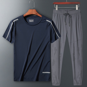 Sport Set Heren Sportkleding Compressie T-Shirt Joggingbroek Snel Droog T-Shirt Gym Fitness Trainingspak Training Hardlooppak - Product Image 1