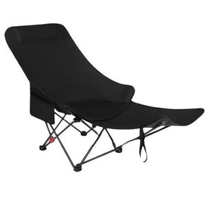 <b>Moon</b> <b>Chair</b> Folding Reclining Camping <b>Chair</b> With Leg Rest Adjustable Backrest Outdoor Garden <b>Chair</b> Black Khaki Green - Product Image 2