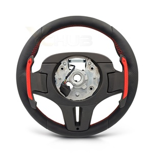 Volant en cuir pleine fleur avec palettes de changement de vitesse en carbone pour <span class=keywords><strong>Toyota</strong></span> <span class=keywords><strong>Supra</strong></span> A90 Mk5 2019 2020 2021 2022 2023 - Product Image 2