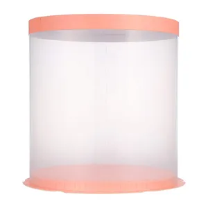 Transparente box kuchen behälter klar kunststoff rund durchsichtig zylinder tortenboxen kunststoff los ganz