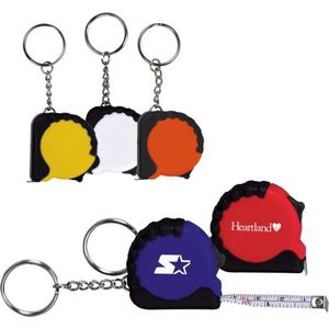 Porte-clés avec ruban à mesurer de poche imprimé sur mesure, durable et flexible - Product Image 2