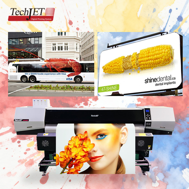 TechJet 1842SR 1.8m Dual-Head Eco Solvent Printer for Cost-Effective Wallpaper, Banner & Bill Production