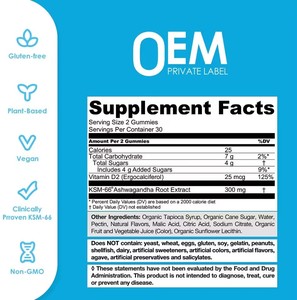 Gomitas de <span class=keywords><strong>Ashwagandha</strong></span> con Magnesio Glicinato y Extracto de Azafrán, Suplemento para Dormir y Relajarse, L-teanina, Apoyo Inmunológico para un Estado de Ánimo Tranquilo - Product Image 6