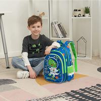 Jasminestar nouveaux sacs de livre d'école de dessin animé mignon multifonctionnel pour enfants sac à dos de 17 pouces pour garçon