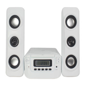 Sistema de Audio Estéreo de 2.1 Canales con Pantalla Digital, Altavoces de Torre Dobles Blancos, Reproductor de Audio para el Hogar - Product Image 1