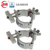 Collier de serrage pour poutre de scène, type C, fileté, 48-51 mm, en alliage d'aluminium, capacité de charge 100 kg, certifié CE, adaptateur pour éclairage de scène DJ pour expositions