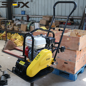 Compacteur à plaques à essence SFX avec moteur GX160, couleur jaune, pour le compactage du sol - Product Image 4