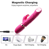 Vibrateur 2-en-1 puissant pour point G, jouet sexuel féminin réaliste, vibromasseur lapin, vibromasseur anal pour point G, jouets sexuels pour femmes