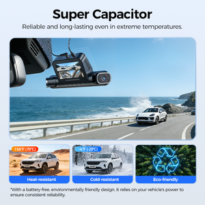 Caméra <span class=keywords><strong>embarquée</strong></span> AZDOME M660 4 canaux avec carte TF 64 Go, Wifi 5G, GPS, Bluetooth, 2K+1080P+1080P+1080P, commande vocale, boîte noire pour <span class=keywords><strong>voiture</strong></span> - Product Image 5