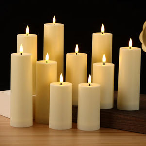 Bougies LED sans flamme Danc en vrac <span class=keywords><strong>avec</strong></span> télécommande <span class=keywords><strong>bougie</strong></span> de cire simulée <span class=keywords><strong>bougie</strong></span> pilier alimentée par batterie - Product Image 1