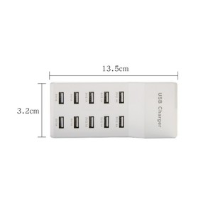 10-Port Smart <strong>USB</strong> Charger Hub Universal 50W Fast Charging Station for Home Office Compatible Multiple <strong>Devices</strong> <strong>USB</strong> 2.0 <strong>Interface</strong> - Product Image 5
