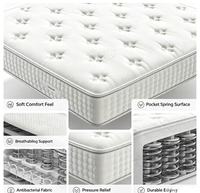 Tissu de massage ignifuge pour matelas Cfrl633/1632, compatible matelas King, Queen, Full, en mousse à mémoire de forme avec gel et ressorts ensachés