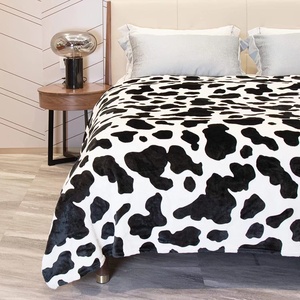 Bán Buôn Siêu Mềm Flannel Lông Cừu <span class=keywords><strong>Leopard</strong></span> In Bò Mô Hình Ném Chăn Tùy Chỉnh Dệt Kim In Cho Mùa Đông - Product Image 3