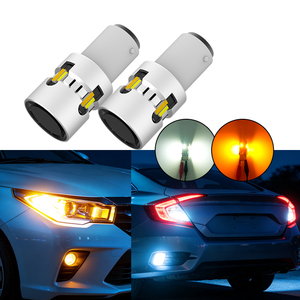 Luz LED Súper Brillante 1157 de Doble Color 7443 3157 con Función Switchback, 28W, Ventilador de Refrigeración, Luz de Freno, Luz Diurna DRL para Automóvil - Product Image 1