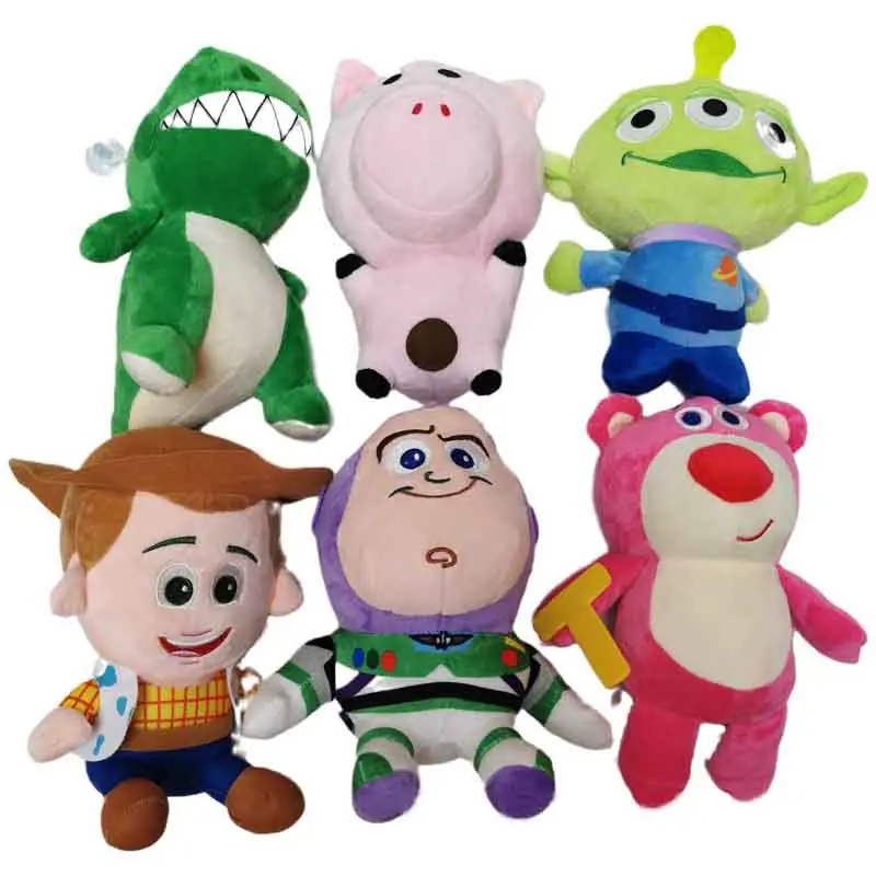 Muñecos de juguete de la universidad para niños, muñecos de felpa de Alien, Woody, dibujos animados, animales de peluche