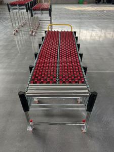 Roue de <span class=keywords><strong>patin</strong></span> en plastique par gravité extensible flexible Convoyeurs <span class=keywords><strong>à</strong></span> rouleaux en caoutchouc ABS Convoyeur de transfert de boîte en carton pour panier en plastique - Product Image 3