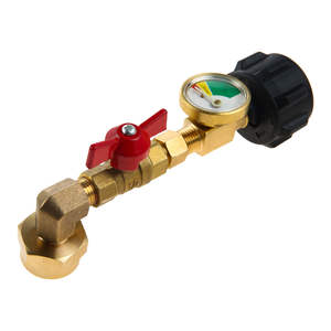 <span class=keywords><strong>Adaptateur</strong></span> coudé au propane QCC 90 degrés avec valve en laiton lisse basse pression capacité de recharge de 1lb à 20lb - Product Image 1