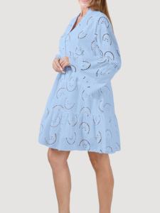 Gaun Wanita Boho Putih Ukuran Besar dengan Detail Lubang-lubang, Lengan Lonceng, Ruffle Bertingkat, Model Tunik, Gaun Pantai Putih Musim Panas untuk Wanita - Product Image 5