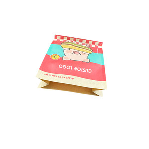 Bolsa Kraft de Pizza de lujo con impresión completa de logotipo personalizado, tienda de regalos marrón pequeña reciclada respetuosa con el medio ambiente - Product Image 4