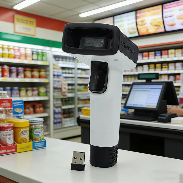 Portable 2.4G Wireless Barcode Scanner Warehouse Management Device QR code Payment Barcode Scanner