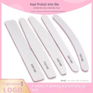 <span class=keywords><strong>Lime</strong></span> à ongles professionnelle double face en éponge, grain 100/180, pour ongles naturels, bâton de polissage pour manucure à domicile - Product Image 1