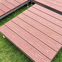 Plancher extérieur en WPC imperméable antidérapant moderne 100x100cm avec installation rapide