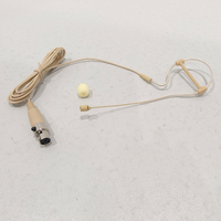 Microphone serre-tête couleur chair à quatre broches, microphone capacitif invisible à clip d'oreille pour guide touristique